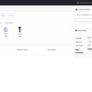 Laundry Multi-Shop POS Dashboard View
